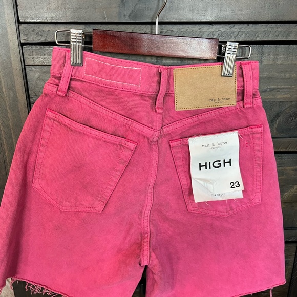 Rag & Bone high waist Fuchsia Jean Shorts - Picture 2 of 4